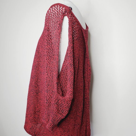Jessica Simpson Red Off-the-Shoulder Sweater - Picture 6 of 14
